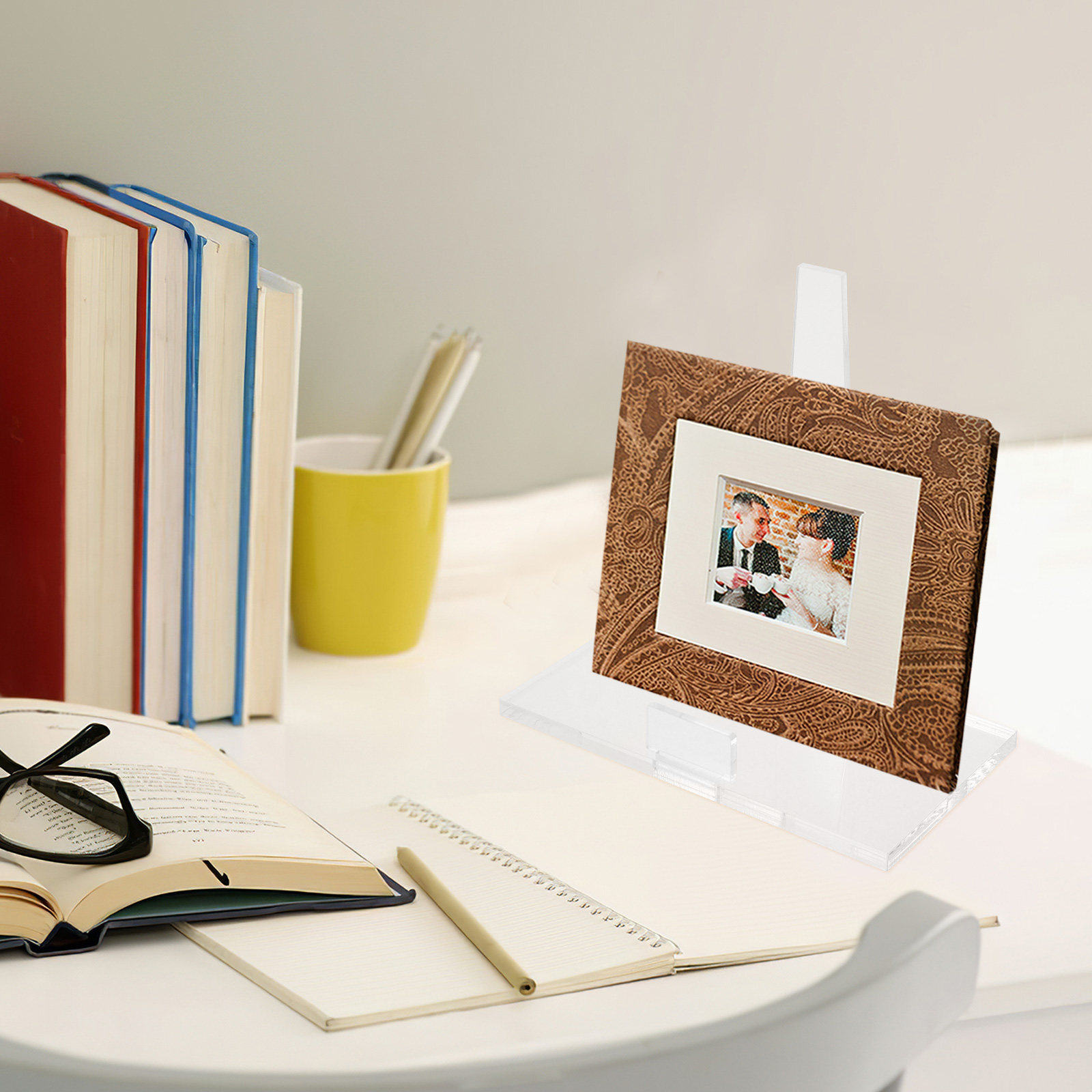 Clear Acrylic Book Stand Holder - ขาตั้งอะคริลิกอเนกประสงค์ ใช้เป็นขาตั้งโชว์รูปภาพ ที่วางหนังสือ ขาตั้งโชว์แบบใส สำหรับตกแต่งบ้าน สำนักงาน