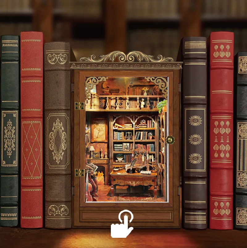 ชุดโมเดลไม้จิ๋วสำหรับทำเอง ชั้ - Diy Wooden Book Nook Kit Shelf Insert บทวิจารณ์และราคา